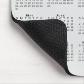 2027 Kalender Firmenlogo Text Grau Weiß Mousepad (Ecke)