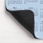 2027 Kalender Firmenlogo Text Hellblau Weiß Mousepad (Ecke)