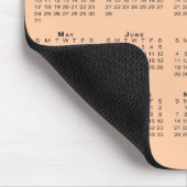 2027 Kalender Firmenlogo Text Pfirsich Weiß Mousepad (Ecke)