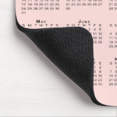 2027 Kalender Firmenlogo Text Pink Weiß Mousepad (Ecke)