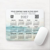 2027 Kalender Firmenname Logo QR-Code-Mauspad Mousepad (Mit Mouse)