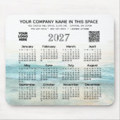 2027 Kalender Firmenname Logo QR-Code-Mauspad Mousepad (Vorne)