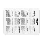 2027 Kalender für das ganze Jahr Basic Minimal Min Magnet (Horizontal)
