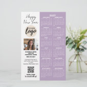 2027 Kalender für Office-Logo, QR-Code, Foto Plus Briefpapier (Stehend Vorderseite)