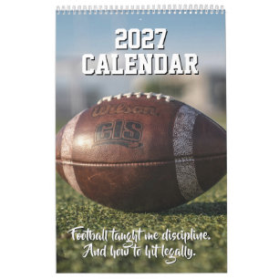 2027 Kalender Fußballspieler Lustig Motivierend