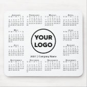2027 Kalender Geschäft Firmenlogo Mousepad (Vorne)