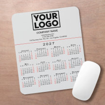 2027 Kalender Geschäft Logo und Text auf Grau