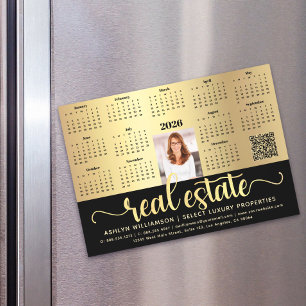 2027 Kalender Gold Immobilien QR-Code Magnet