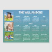 2027 Kalender Gradiant Foto Collage Magnet (Vorderseite)