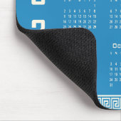 2027 Kalender, Griechisches Fret, Cosmic Latte auf Mousepad (Ecke)