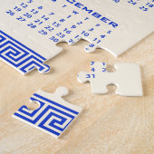 2027 Kalender, Griechisches Mäander, Griechisches Puzzle (Seite)