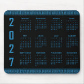 2027 Kalender, Griechisches Mäander, Kosmosblau au Mousepad (Vorne)