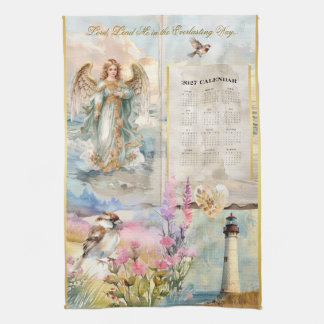 2027-Kalender-Handtuch Führe mich auf dem ewigen W Geschirrtuch