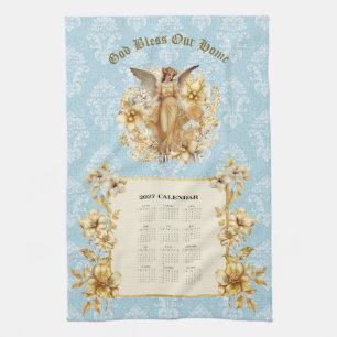 2027 Kalender Handtuch Hübscher Schutzengel