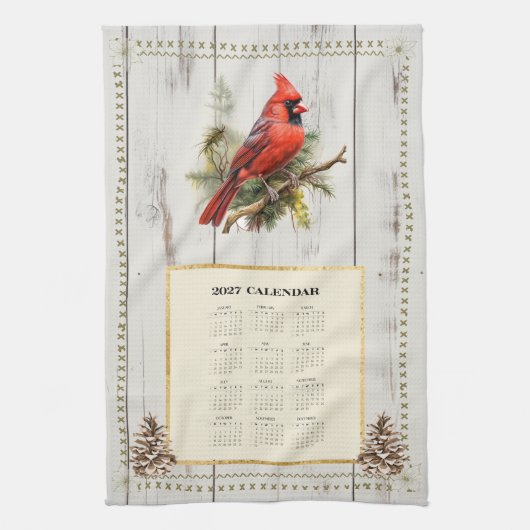 2027 Kalender Handtuch Kardinal (Vertikal)