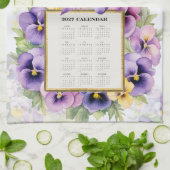 2027 Kalender Handtuch Stiefmütterchen (Gefaltet)