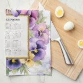 2027 Kalender Handtuch Stiefmütterchen (Viertel Falte)