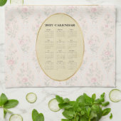 2027-Kalender-Handtuch Teezeit oder benutzerdefini Geschirrtuch (Gefaltet)