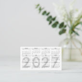 2027 Kalender im Geldkartenformat Visitenkarte (Stehend Vorderseite)