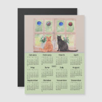 2027 Kalender Katzen im Fenster Kalender Magnet