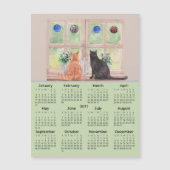 2027 Kalender Katzen im Fenster Kalender Magnet (Vorderseite)