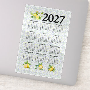 2027 Kalender Limonen Italienische Mittelmeerflies Aufkleber