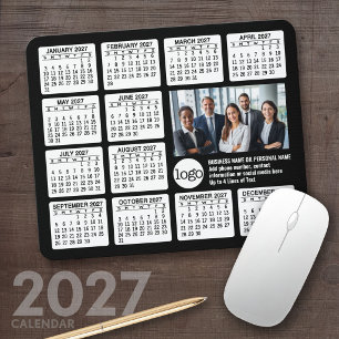 2027 Kalender - Logo, Fotogeschäft Mousepad