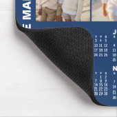 2027 Kalender mit 4 Fotos - Blau Mousepad (Ecke)