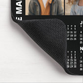 2027 Kalender mit 4 Fotos - Schwarz Mousepad (Ecke)