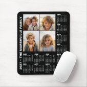 2027 Kalender mit 4 Fotos - Schwarz Mousepad (Mit Mouse)