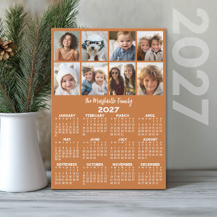 2027 Kalender mit 8 Fotos - Mod Minimal Feiertagskarte
