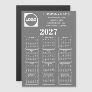 2027 Kalender mit benutzerdefiniertem Firmennamen Magnetkarte