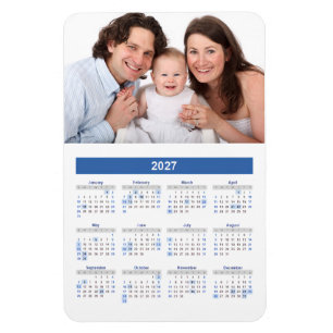 2027 Kalender mit benutzerdefiniertem Foto-Magnet Magnet