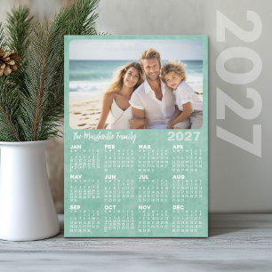 2027 Kalender mit Foto Benutzerdefinierter Text St Feiertagskarte