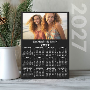2027 Kalender mit Foto Jahresansicht Modern Minima Feiertagskarte