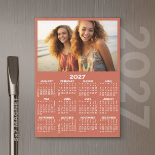 2027 Kalender mit Foto Jahresübersicht Moderner Ma Magnetkarte