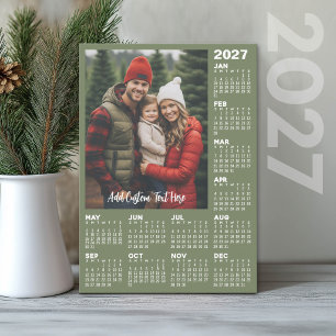 2027 Kalender mit Foto - Modern Feiertagskarte
