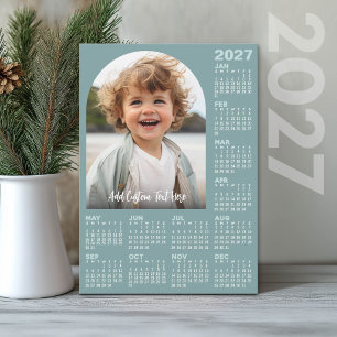 2027 Kalender mit Foto - Moderne Architektur Feiertagskarte