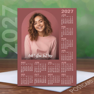 2027 Kalender mit Foto - Volles Jahr Postkarte