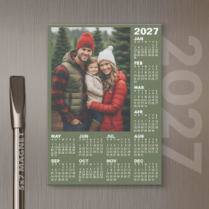 2027 Kalender mit Foto - Volljahres-Magnetkarte Magnetkarte