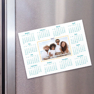 2027 Kalender mit individuellem Familienfoto als M Magnetkarte