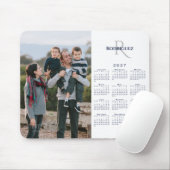 2027 Kalender mit individuellem Foto-Monogramm-Nam Mousepad (Mit Mouse)