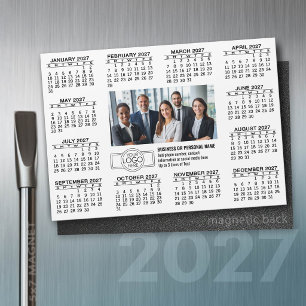 2027 Kalender mit Logo Kontaktinfo MAGNET