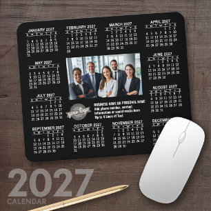 2027 Kalender mit Logo Kontaktinformationen Mousepad