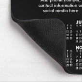 2027 Kalender mit Logo Kontaktinformationen Mousepad (Ecke)