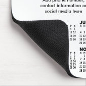 2027 Kalender mit Logo Kontaktinformationen Mousepad (Ecke)