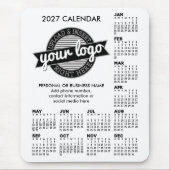 2027 Kalender mit Logo Kontaktinformationen Mousepad (Vorne)