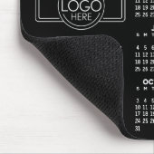 2027 Kalender mit Logo, QR-Code, Foto SCHWARZ Mousepad (Ecke)