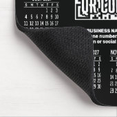 2027 Kalender mit QR-Code-Kontaktinformationen Sch Mousepad (Ecke)