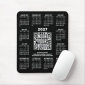2027 Kalender mit QR-Code-Kontaktinformationen Sch Mousepad (Mit Mouse)